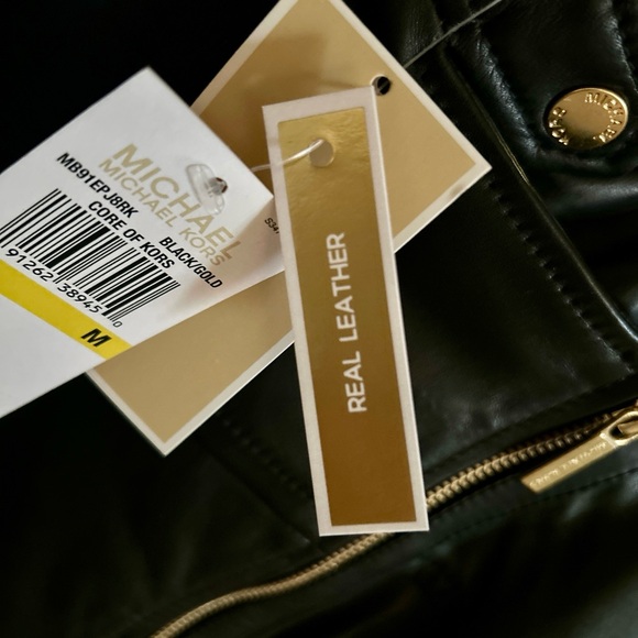 Michael Kors real leather jacket- Size Medium.  Never worn, with tags. - Picture 6 of 6